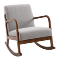 Grey Modern High-Back Rocking Chair