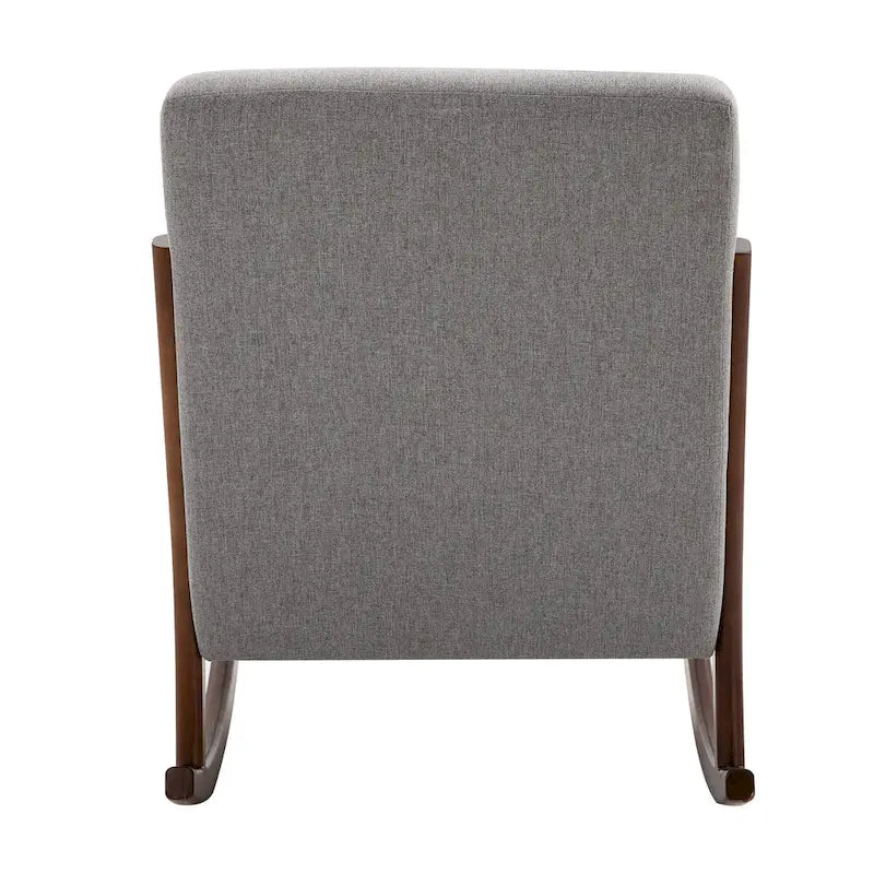 Grey Modern High-Back Rocking Chair