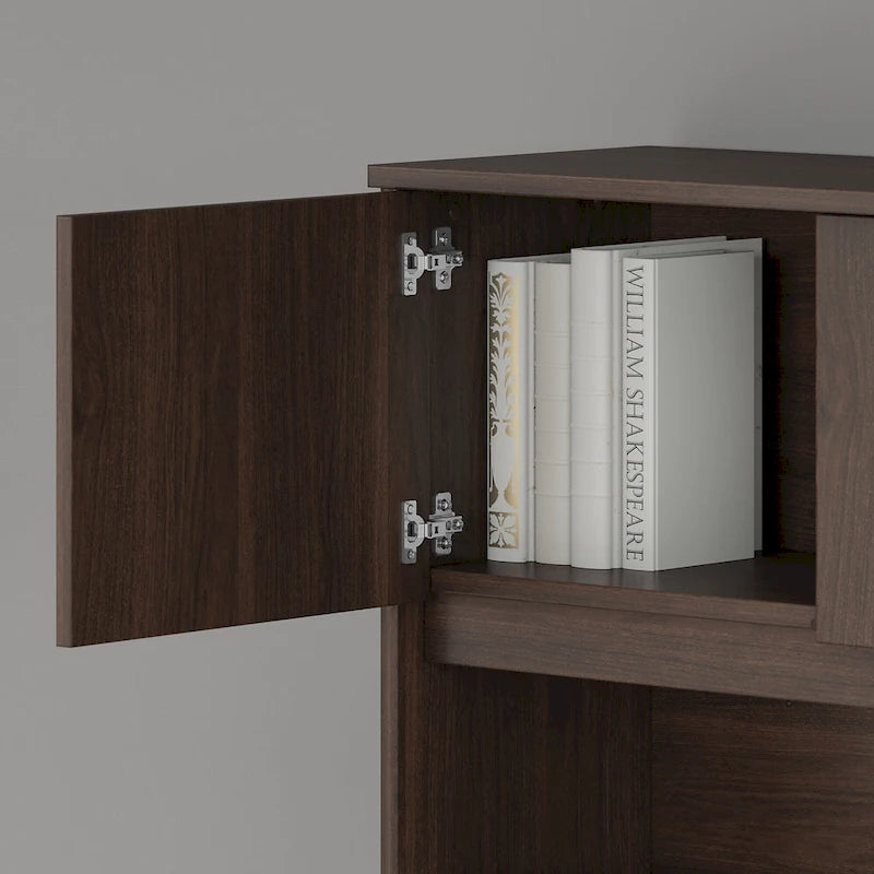72W Office Desk with Hutch and 3-Drawer Mobile File Cabinet