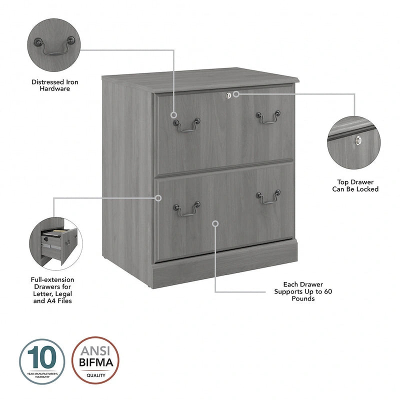 Lateral File Cabinet in Harvest Cherry