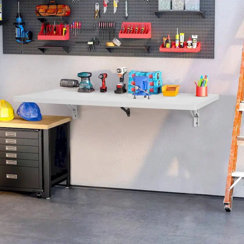 Floating Wall Mount Foldable Desk for Home or Office - Multiple Sizes