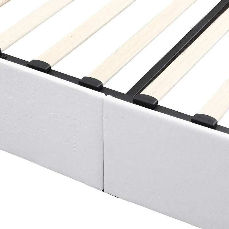 Upholstered Platform Bed with Hydraulic Storage System - Queen and Full