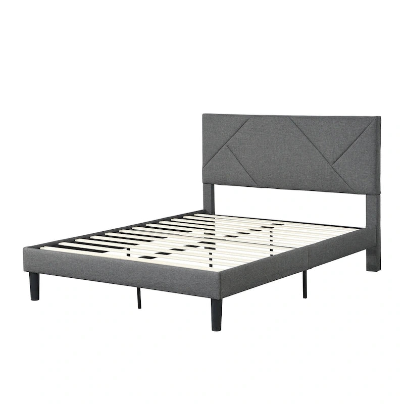 Queen Size Upholstered Platform Bed