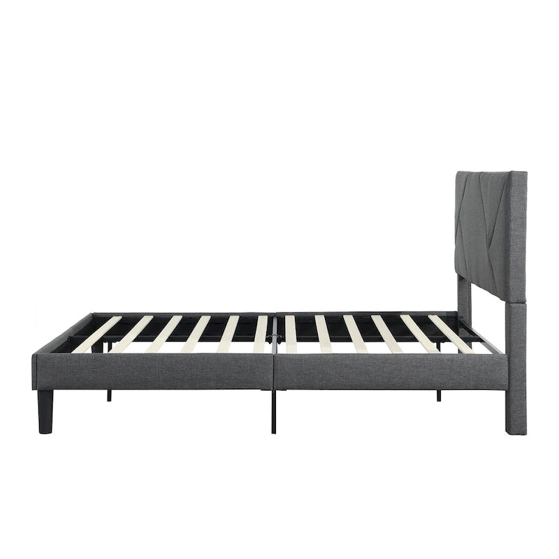 Queen Size Upholstered Platform Bed