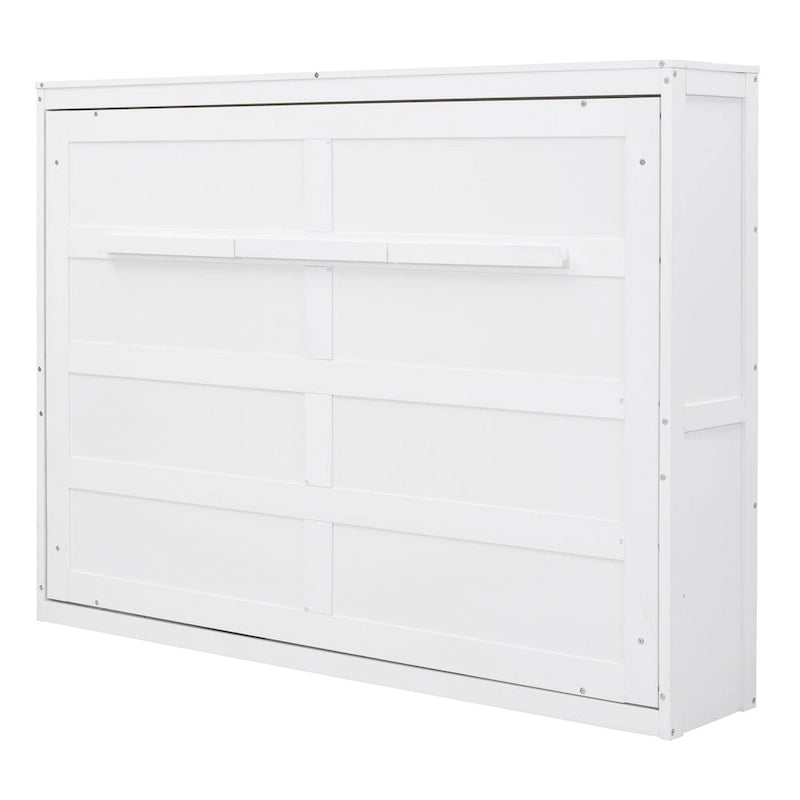 Full Size Wooden Wall Murphy Bed Space-Saving with Flexible Slat Support