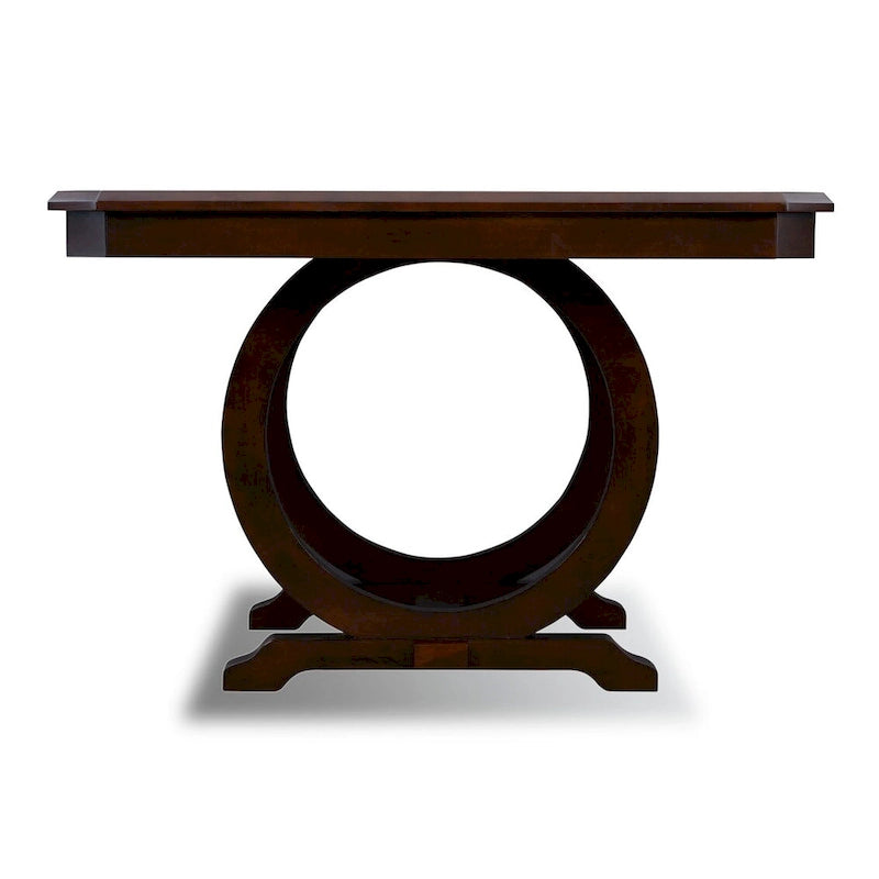 Modern Round Gathering Dining Table with Open Circle Sides