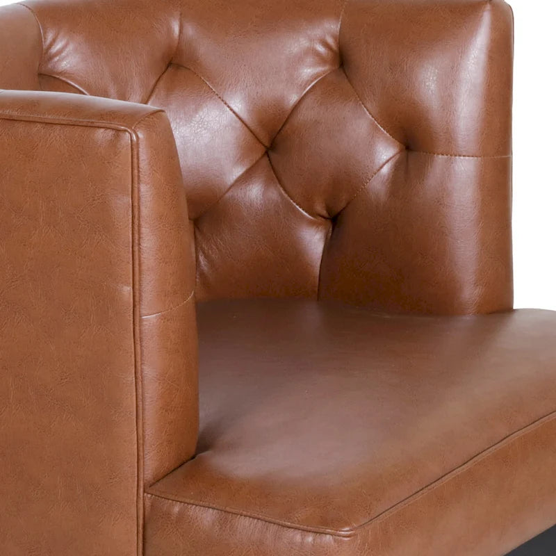 Clough Contemporary Tufted Barrel Accent Chair