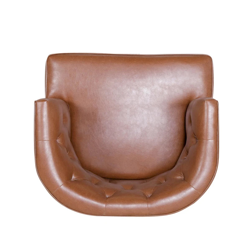 Clough Contemporary Tufted Barrel Accent Chair