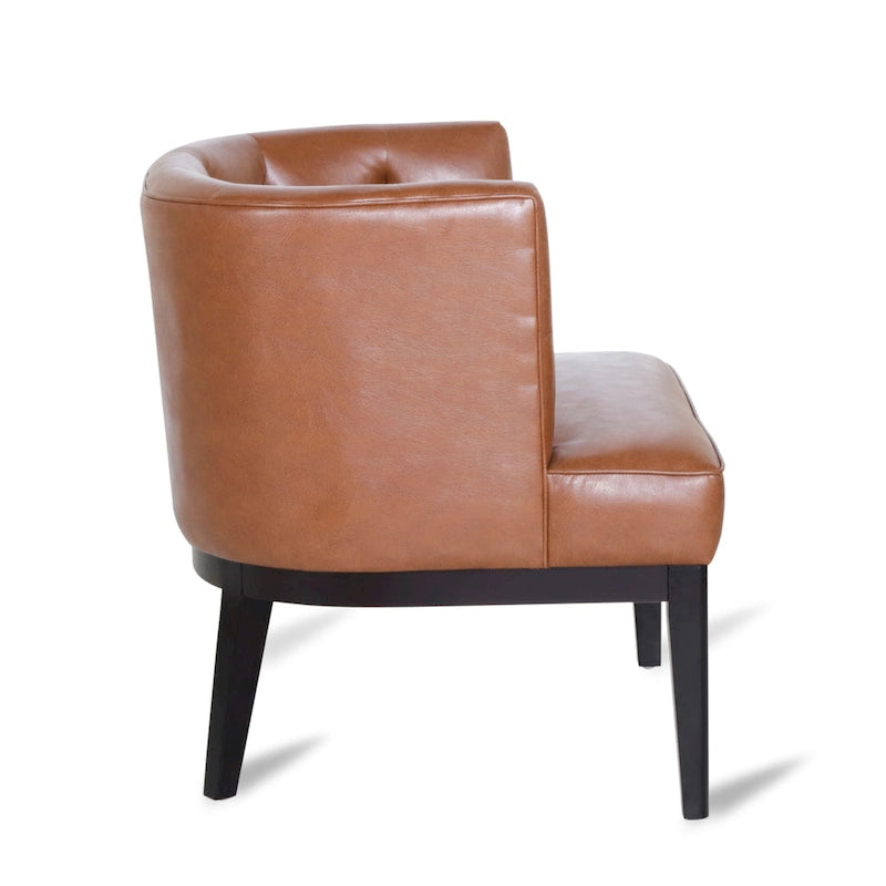 Clough Contemporary Tufted Barrel Accent Chair