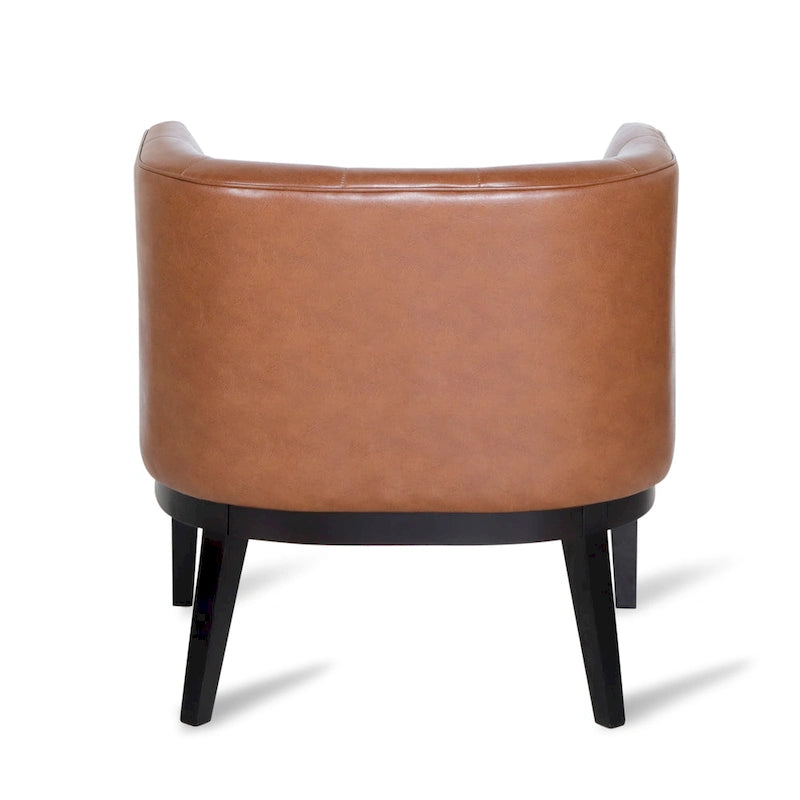 Clough Contemporary Tufted Barrel Accent Chair