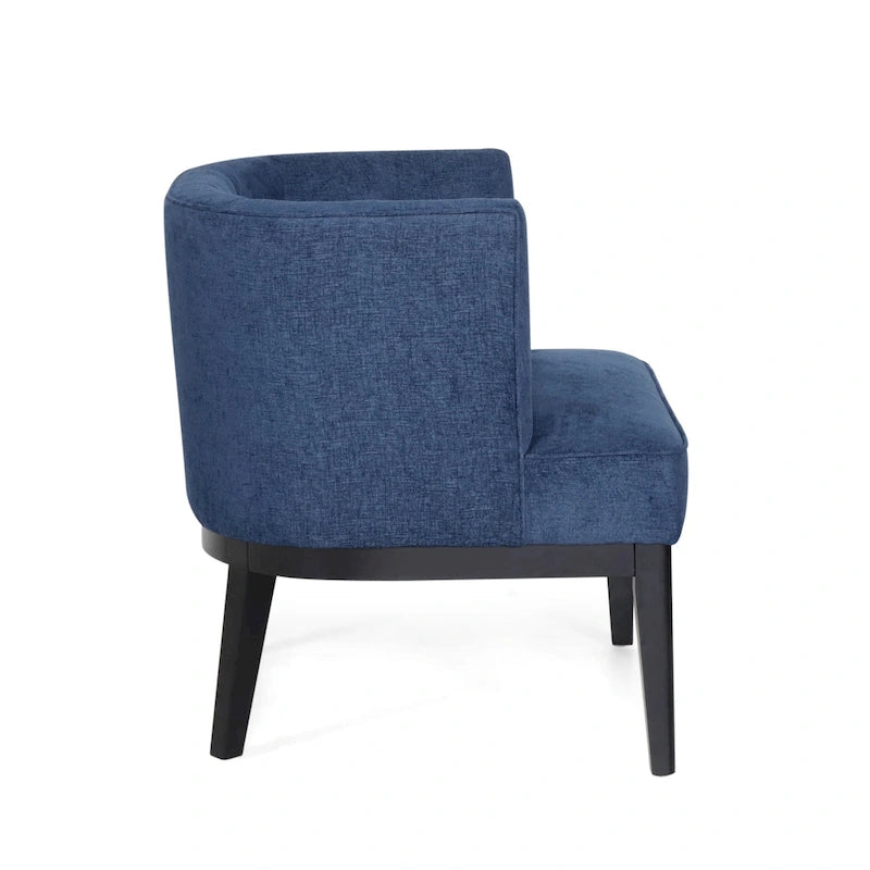 Clough Contemporary Tufted Barrel Accent Chair