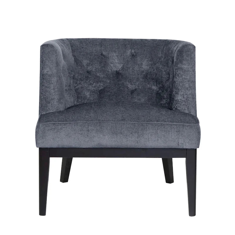 Clough Contemporary Tufted Barrel Accent Chair