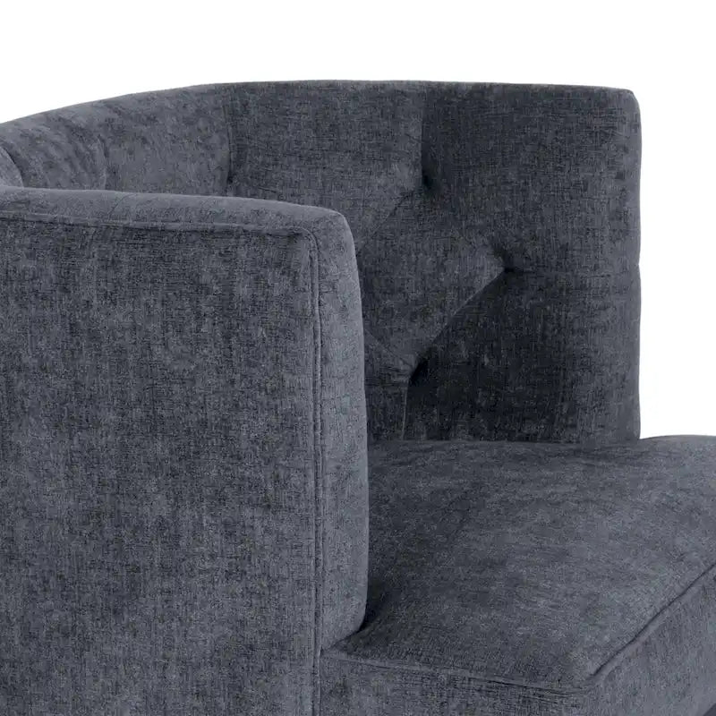 Clough Contemporary Tufted Barrel Accent Chair