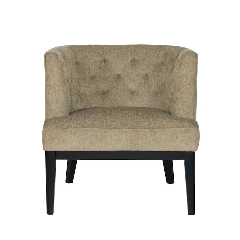 Clough Contemporary Tufted Barrel Accent Chair