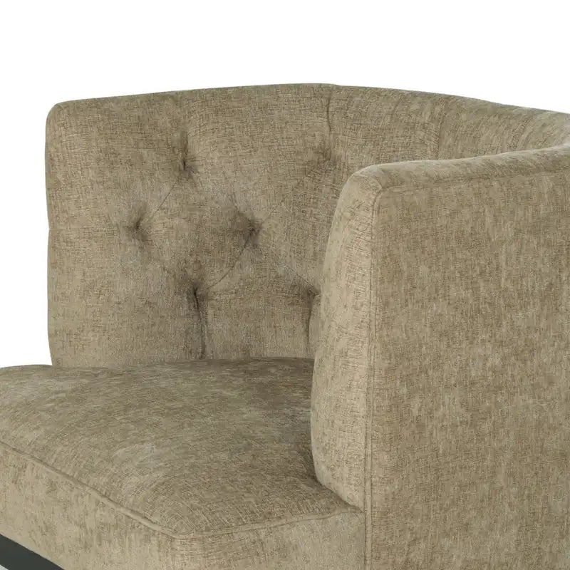 Clough Contemporary Tufted Barrel Accent Chair