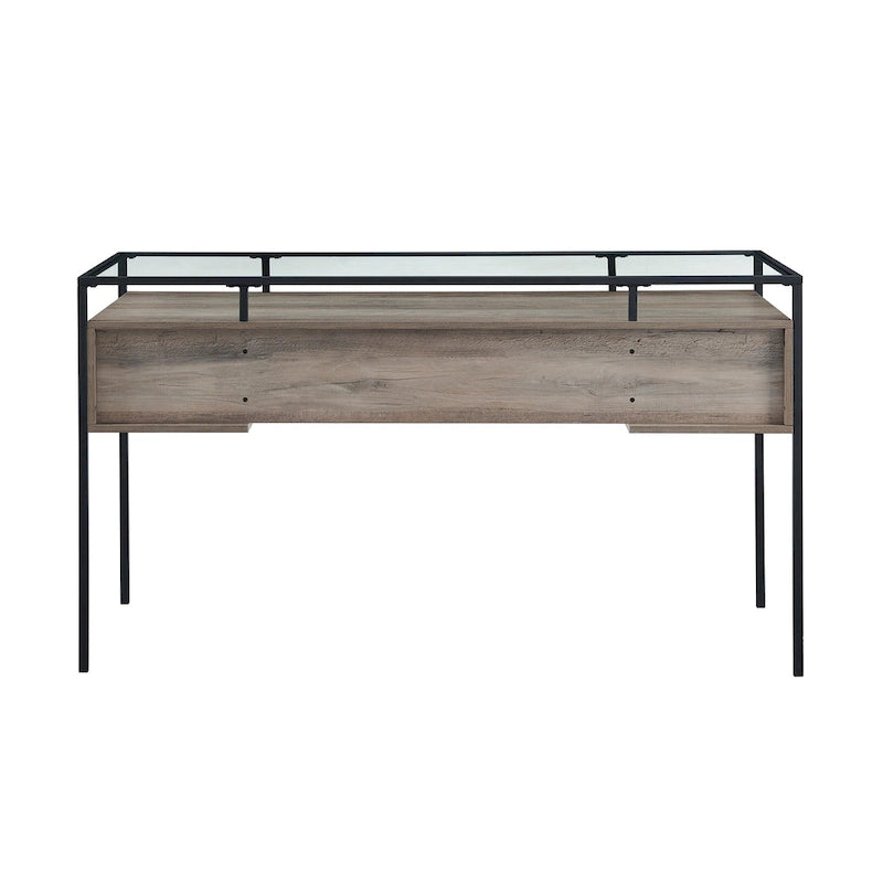 56-inch Glass Top Writing Desk