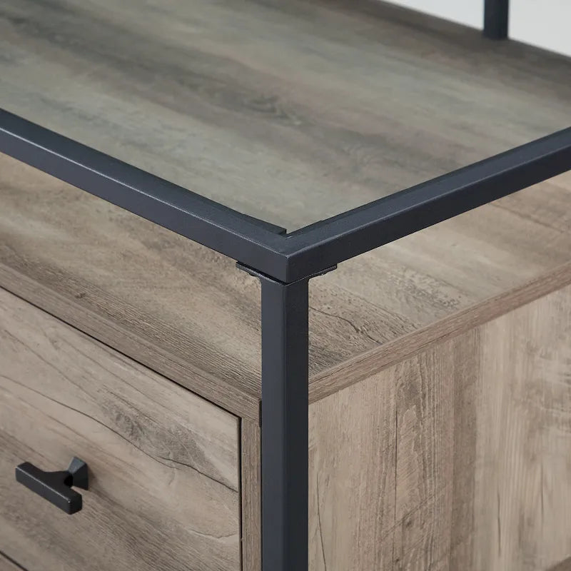 56-inch Glass Top Writing Desk