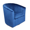 Velvet Upholstered Swivel Accent Club Chair with Detachable Cushion