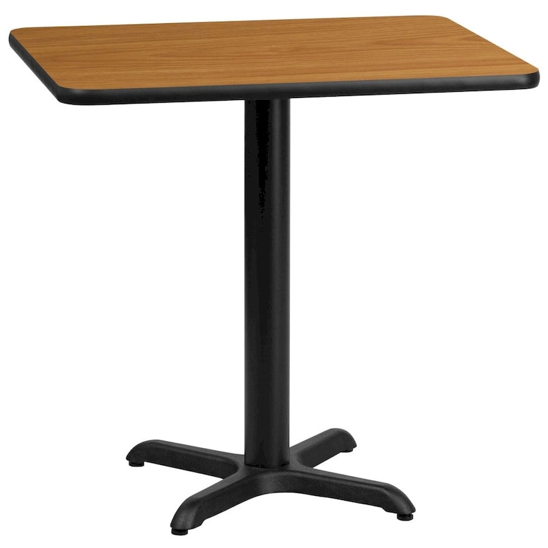 24x30 Rectangular Laminate Table Top with 22x22 X-Base - Commercial Use