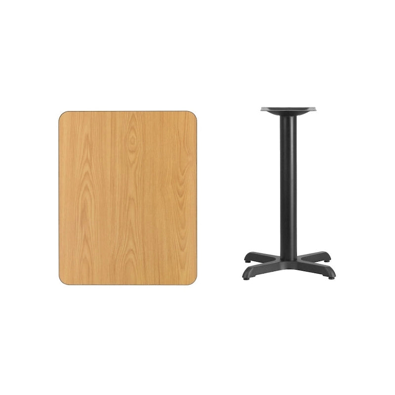 24x30 Rectangular Laminate Table Top with 22x22 X-Base - Commercial Use