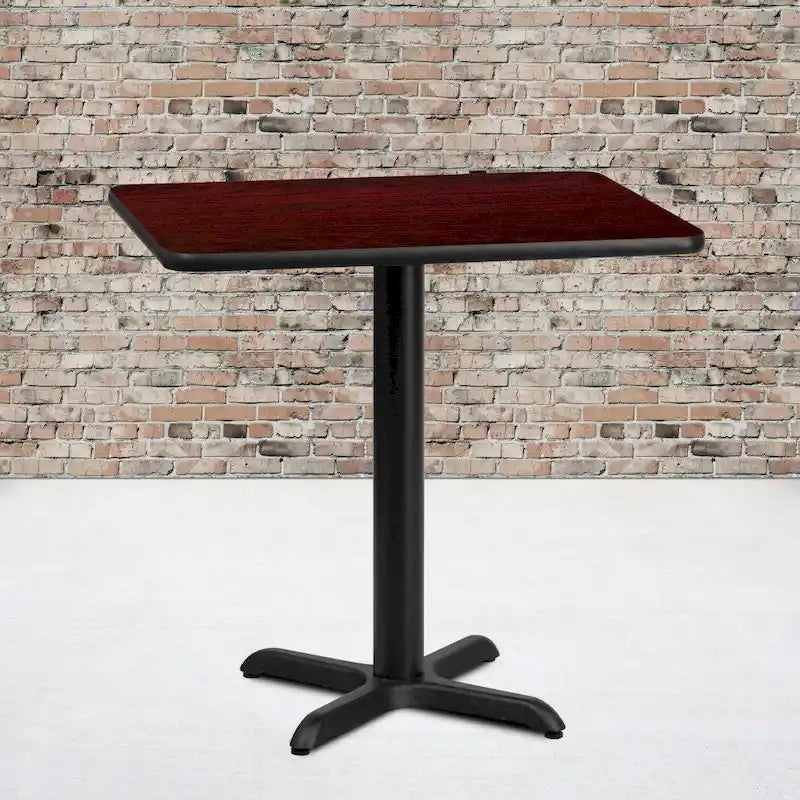 24x30 Rectangular Laminate Table Top with 22x22 X-Base - Commercial Use