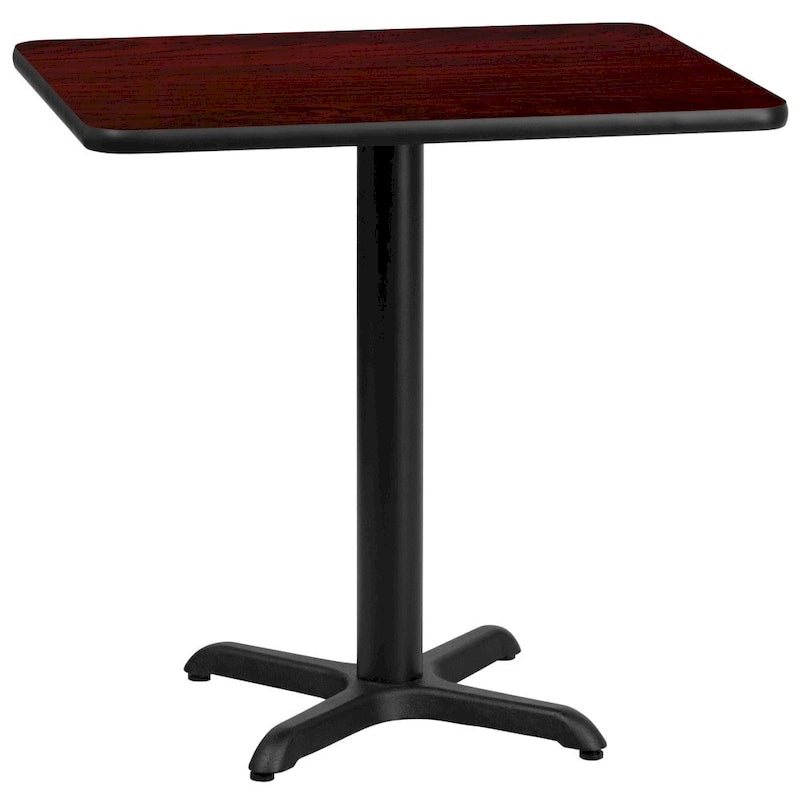 24x30 Rectangular Laminate Table Top with 22x22 X-Base - Commercial Use