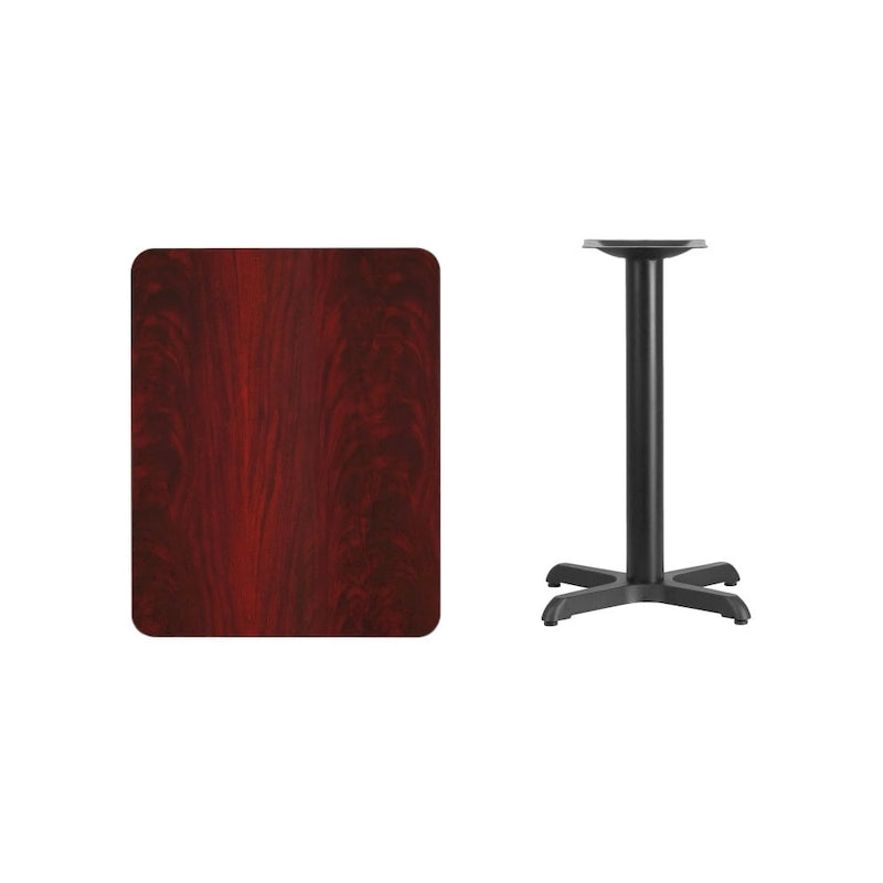 24x30 Rectangular Laminate Table Top with 22x22 X-Base - Commercial Use