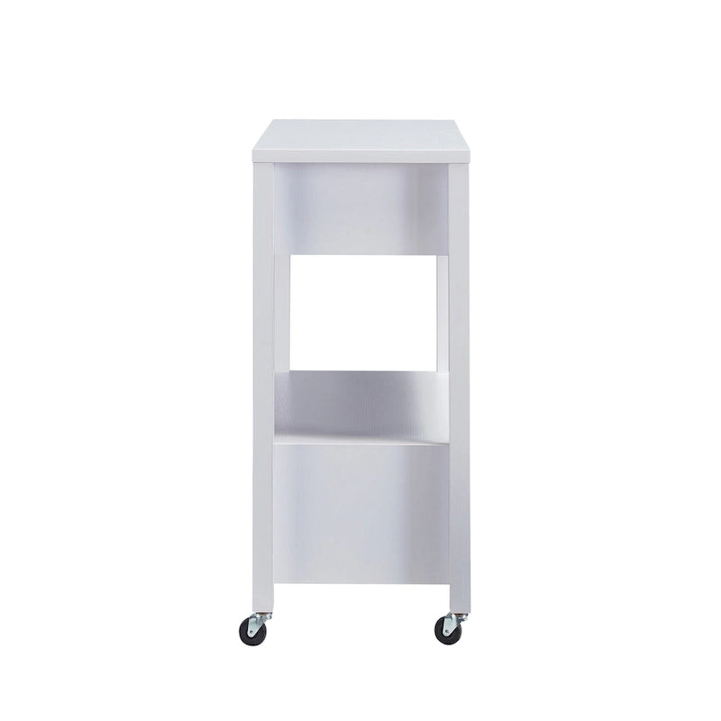 Modern 2-Drawer Serving Cart with Towel Bar and Caster Wheels - Multiple Colors