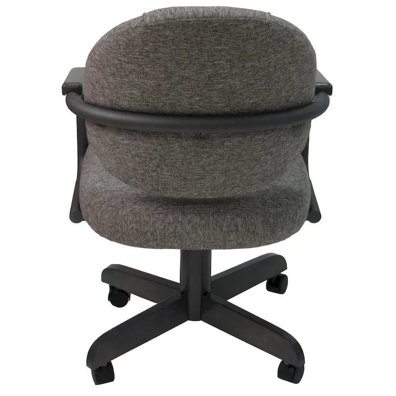 Swivel Tilt Upholstered Kitchen Chair on Wheels with 18-Inch Seat - Custom Color