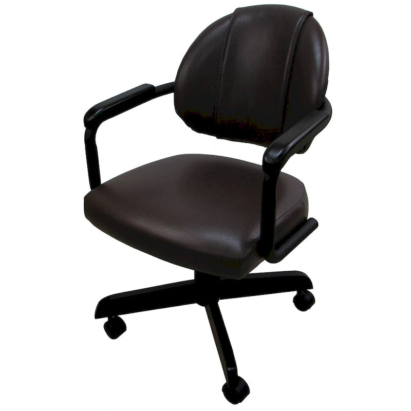 Swivel Tilt Upholstered Kitchen Chair on Wheels with 18-Inch Seat - Custom Color