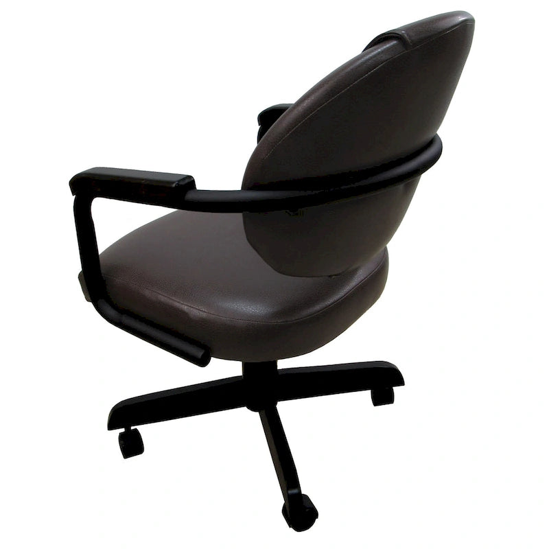 Swivel Tilt Upholstered Kitchen Chair on Wheels with 18-Inch Seat - Custom Color
