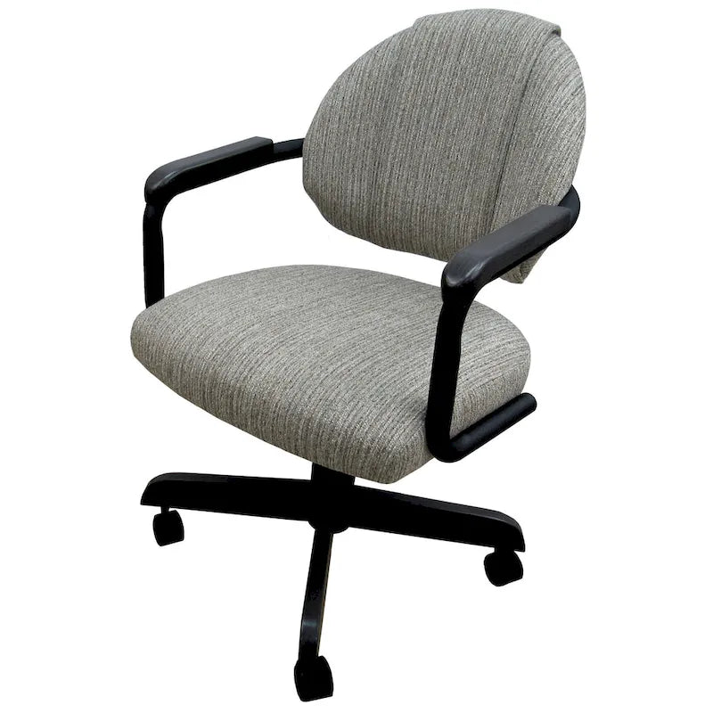 Swivel Tilt Upholstered Kitchen Chair on Wheels with 18-Inch Seat - Custom Color