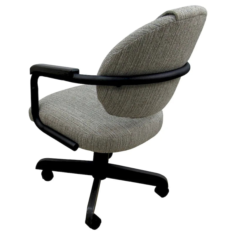 Swivel Tilt Upholstered Kitchen Chair on Wheels with 18-Inch Seat - Custom Color