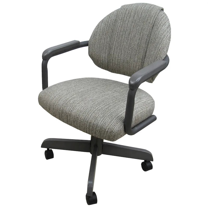 Swivel Tilt Upholstered Kitchen Chair on Wheels with 18-Inch Seat - Custom Color