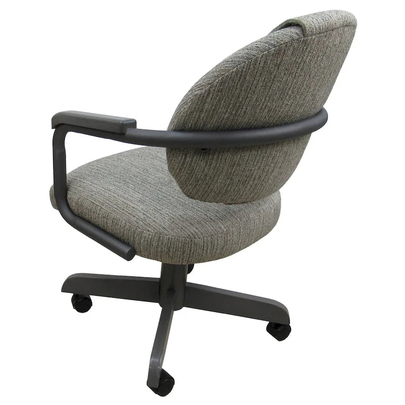 Swivel Tilt Upholstered Kitchen Chair on Wheels with 18-Inch Seat - Custom Color