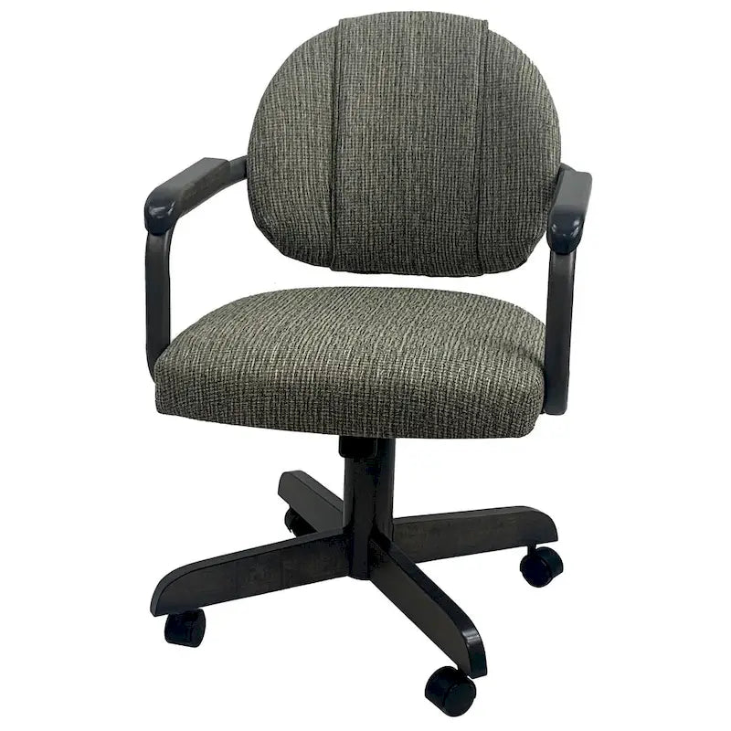Swivel Tilt Upholstered Kitchen Chair on Wheels with 18-Inch Seat - Custom Color