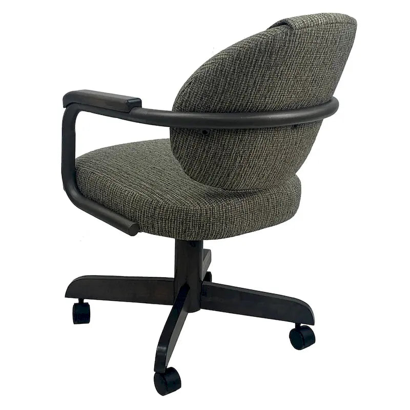 Swivel Tilt Upholstered Kitchen Chair on Wheels with 18-Inch Seat - Custom Color