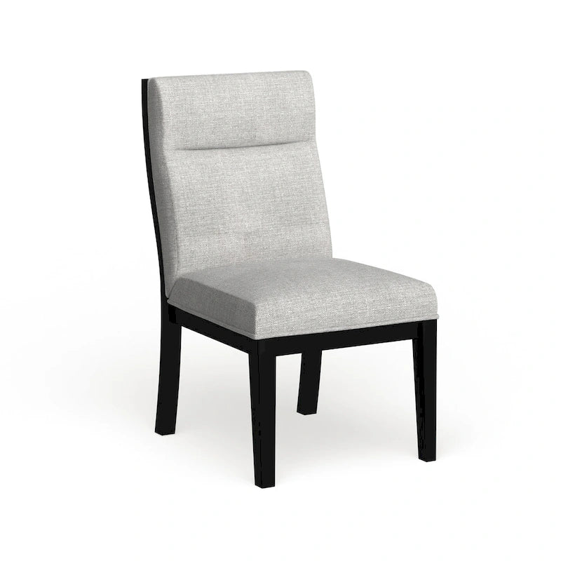 Furniture of Contemporary Tufted Upholstered Side Chairs Set of 2 - Beige and Black