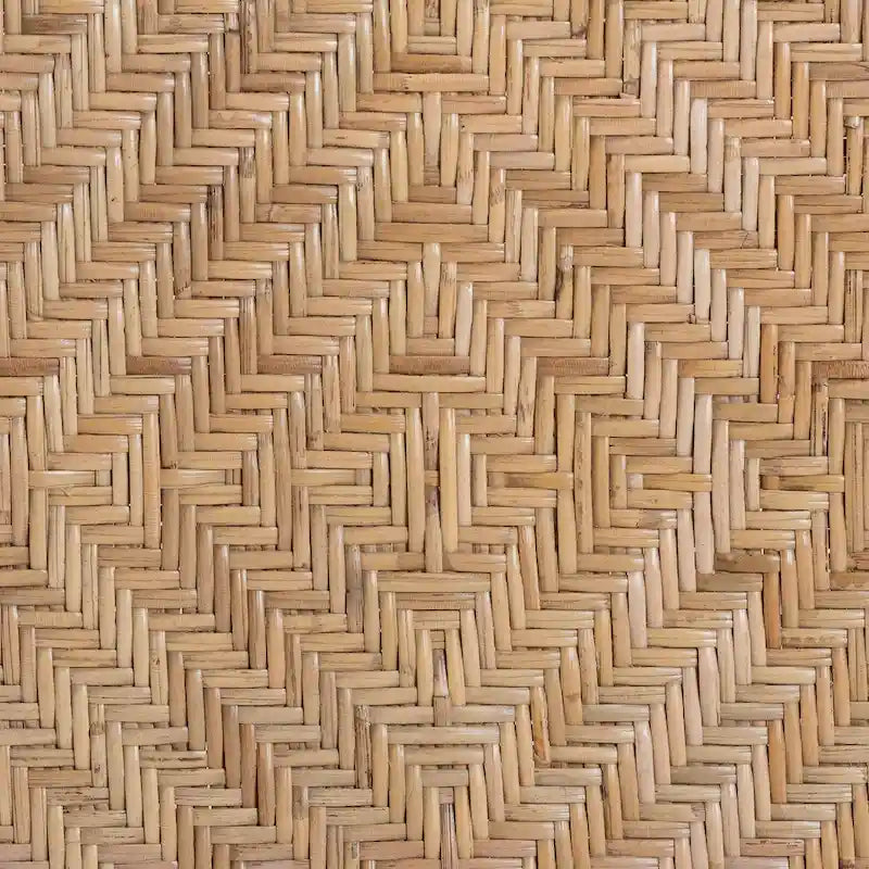 Mid-Century Natural Rattan Dining Chair in Black and Natural Brown - Handcrafted