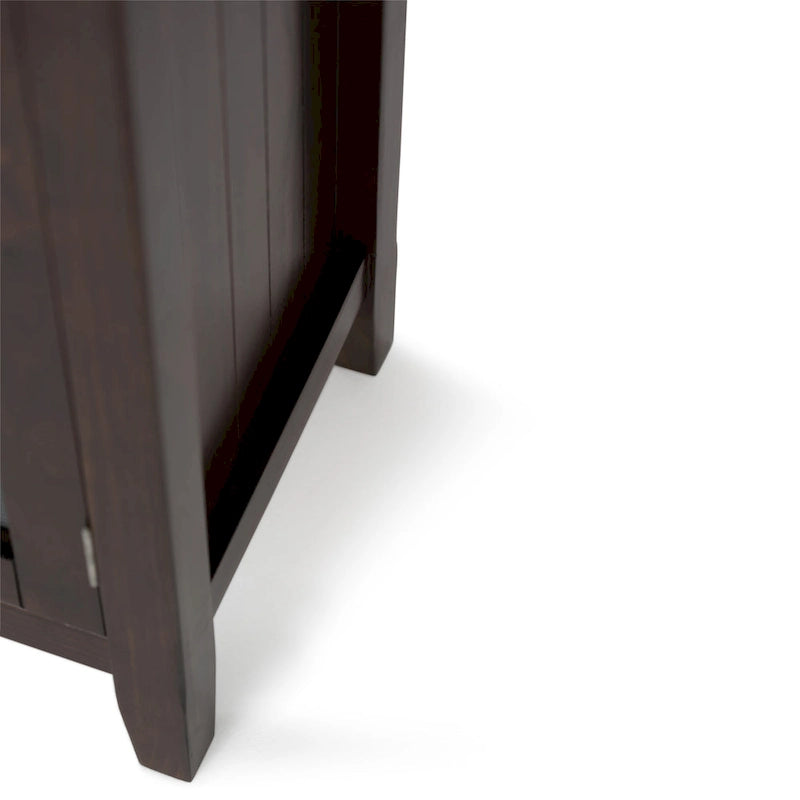 Normandy Solid Wood Storage Cabinet with Tempered Glass Doors - 39W x 17D x 42.2H