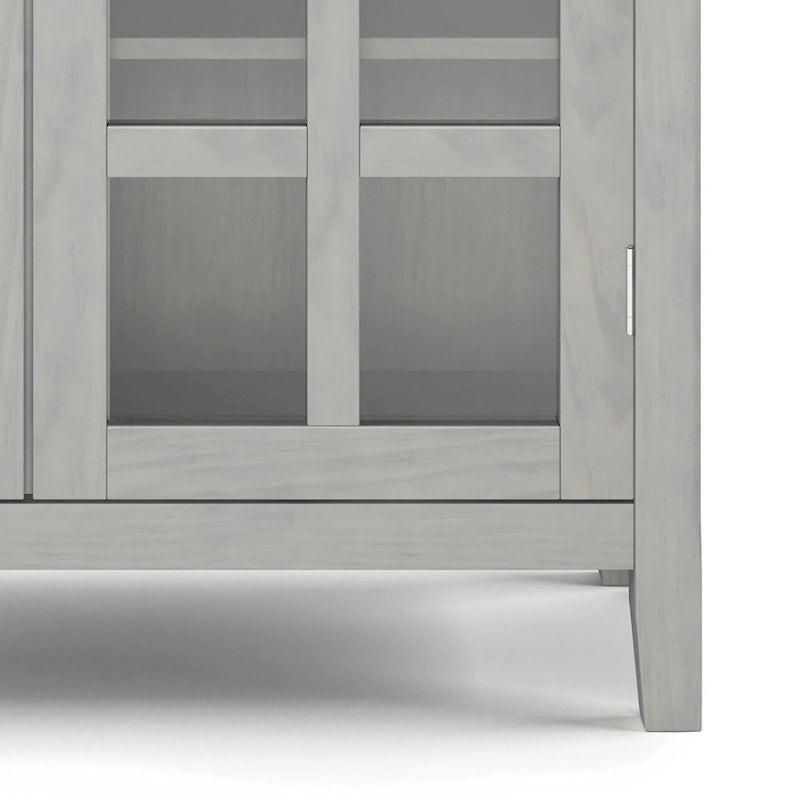 Normandy Solid Wood Storage Cabinet with Tempered Glass Doors - 39W x 17D x 42.2H
