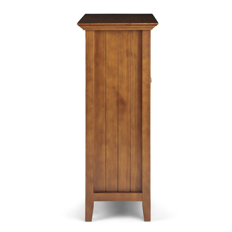 Normandy Solid Wood Storage Cabinet with Tempered Glass Doors - 39W x 17D x 42.2H
