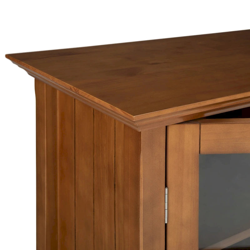 Normandy Solid Wood Storage Cabinet with Tempered Glass Doors - 39W x 17D x 42.2H