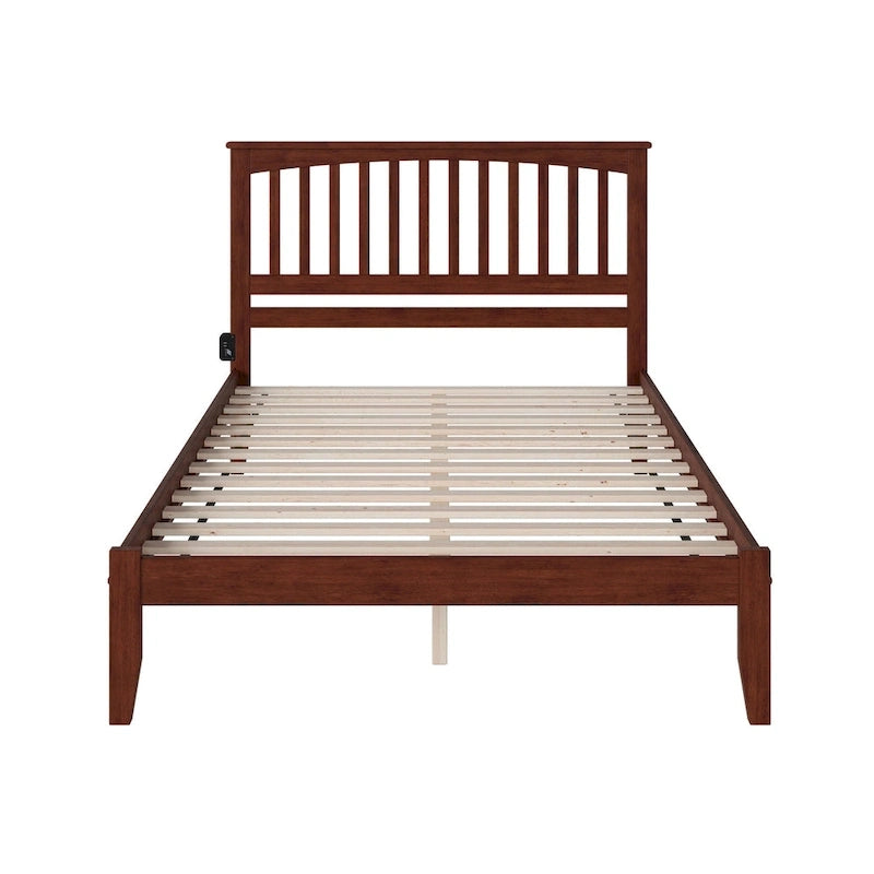 Solid Wood Queen Platform Bed in Walnut