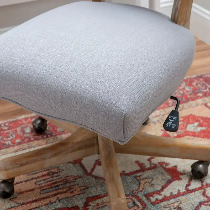 Traditional Tufted Home Office Chair with Adjustable Height - Grey Color