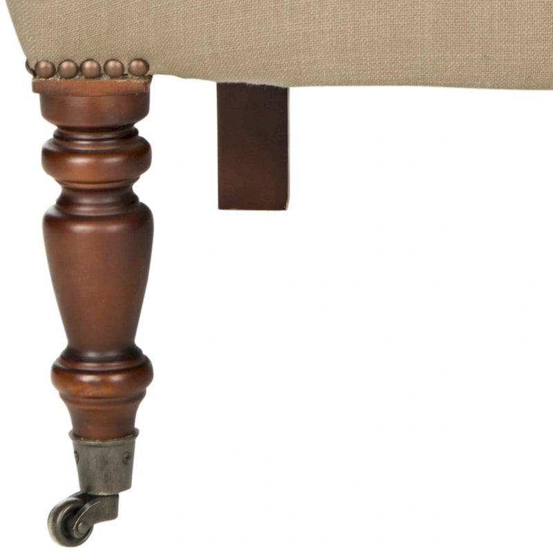 Tufted Linen Club Chair
