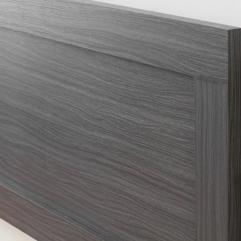 Classic Wood Platform Bed with Raised Headboard and Slat Roll - Multiple Sizes