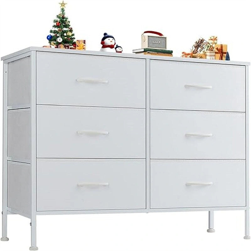 Small 6-Drawer Fabric Storage Tower Chest for Bedroom - 38.2W x 30H inches
