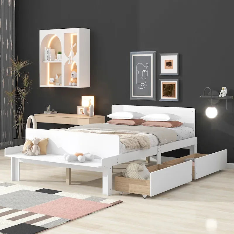 Twin Size Daybed with 2 Storage Drawers in Grey
