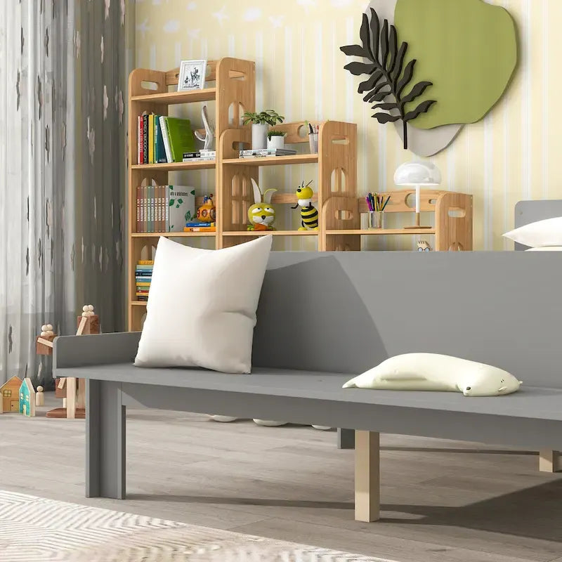 Twin Size Daybed with 2 Storage Drawers in Grey